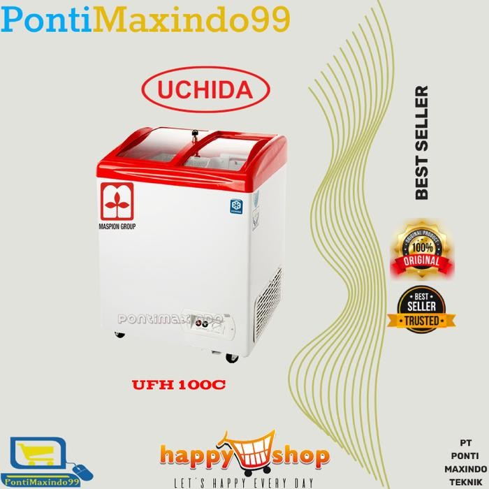 MASPION UCHIDA CHEST FREEZER-FRISER UFH-100C BOX KACA Kode 628