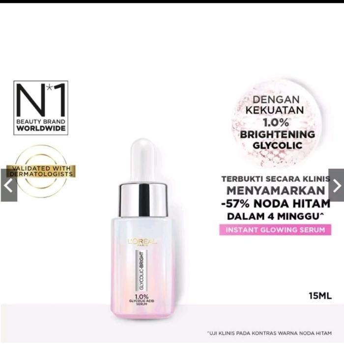 NEW LOREAL PARIS GLYCOLIC BRIGHT SERUM GLOW LOREAL GLYCO FACE SERUM 30ML