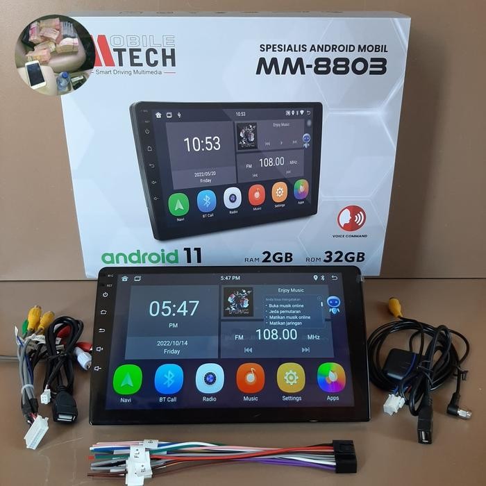 HEAD UNIT ANDROID 9" INCH MTECH 8803 RAM 2/32GB M-TECH 8803 TERBARU