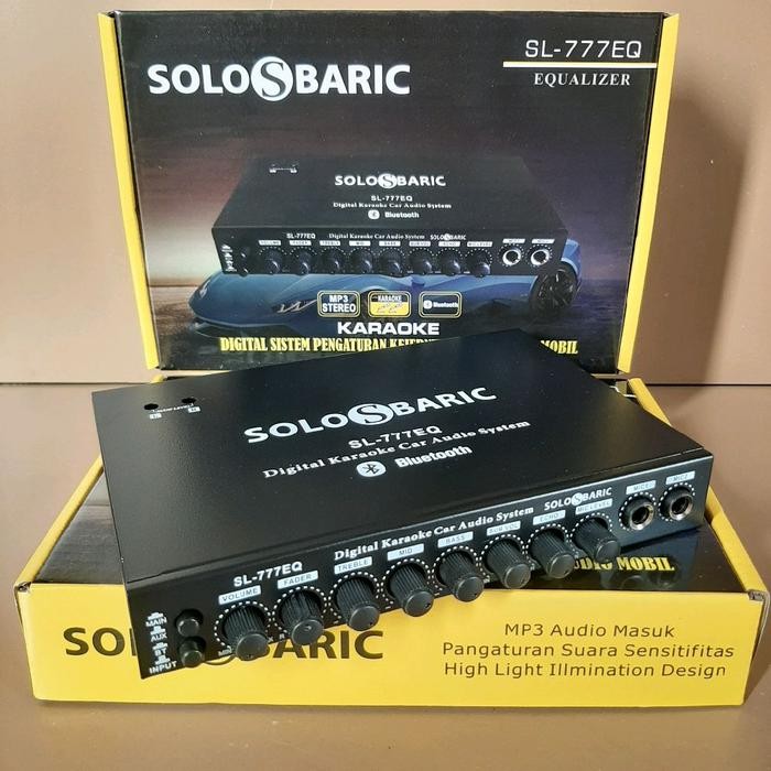 PARAMETRIK BLUETOOTH EQUALIZER AUDIO MOBIL PRE AMP KAROKE PARAMETRIK SOLOBARIC SL 777 EQ BLUETOOTH