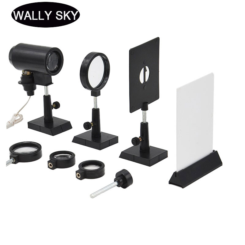 Middle School Optical Experiment Set "1" Screen Light Convex Concave Lens Plano Convex Lenses Double
