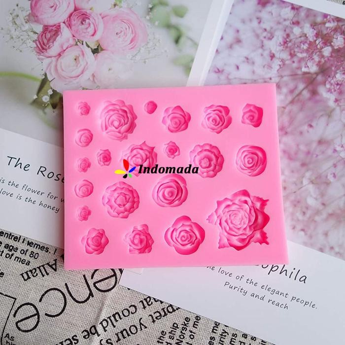 

Promo Cetakan Fondant Silikon Rose 21 Mawar Besar Kecil Coklat Puding Clay Terlaris