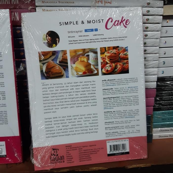 

STOK TERBATAS BUKU TITIN RAYNER HOME BAKING +SIMPLE & MOIST CAKE SERIES Kode 119