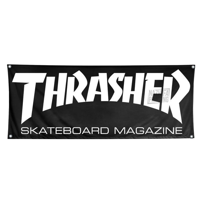 

Terlaris Nazhifa Printing - Bendera Thrasher Skateboarding Wall Flag, Skate Board SALE