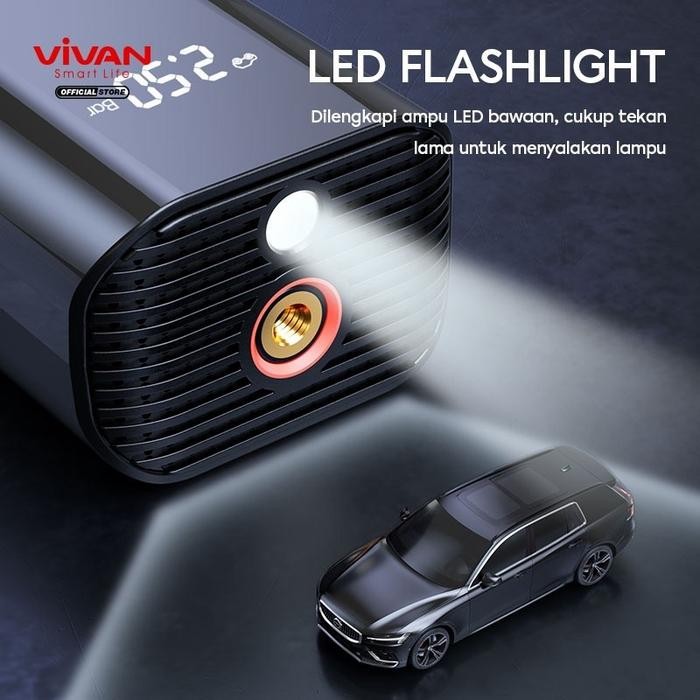 VIVAN VTI02 AIR PUMP INFLATOR ELECTRIC POMPA BAN MOBIL SEPEDA