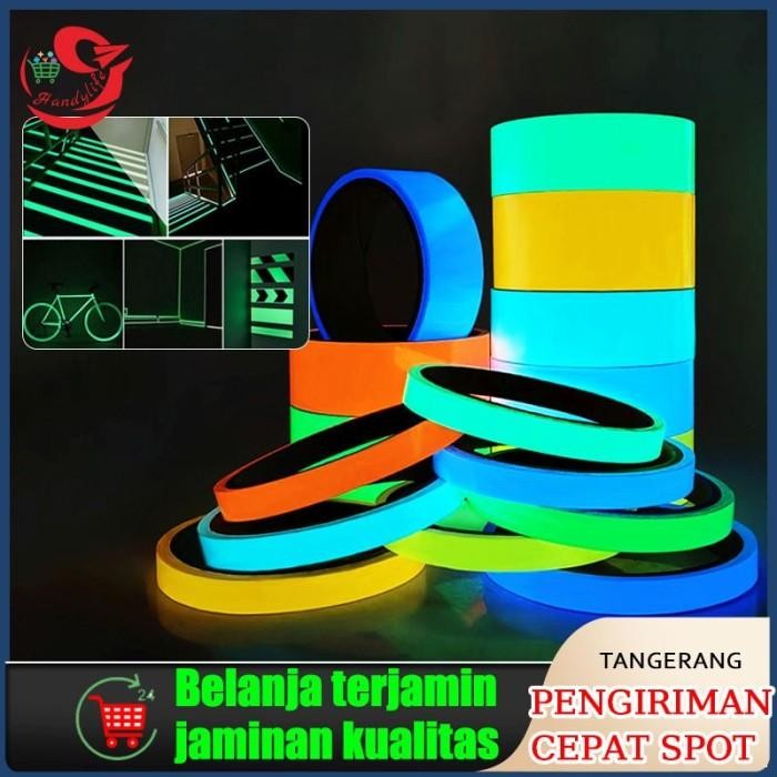 Promo Lakban Glow In The Dark Isolasi Bisa Nyala Selotip Glow In The Dark 3M*2Cm - Solasi Nyala Di