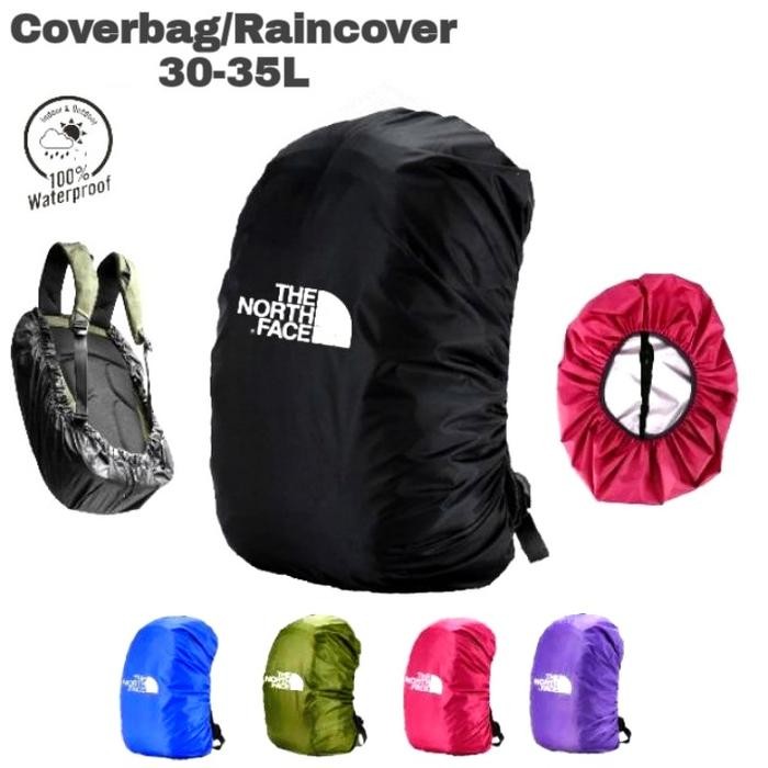 cover bag rain cover daypack ransel tas tnf 30l 35l wateroof *