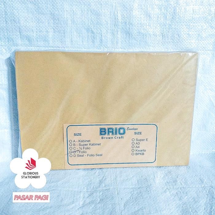 

AMPLOP COKLAT POLOS FOLIO (23.5 X 34.5 CM) - BRIO KODE 486