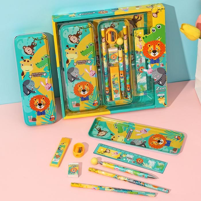 

READY 2010 Stationery Set Kotak Pensil Anak Set 7In1 Stationery Alat Tulis Kotak Pensil Karakter