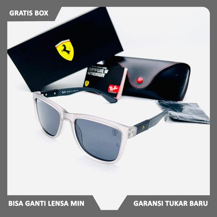 Limited New Kacamata Sangglass Rayban006 Ferarri 8342 Oval Polarized + Uv400 / Kacamata Pria /