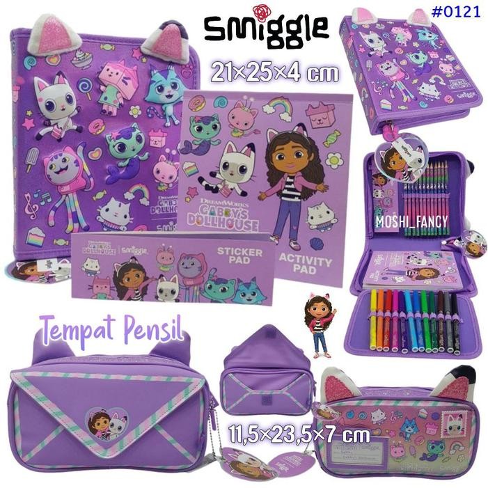 

READY Smiggle Midi Zip Kit Stationary Gift Set Gabbys Doll House/ Pencil Case Set Smiggle Gabby Doll