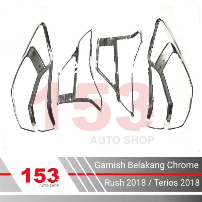 Garnish Belakang Chrome Rush 2018/Terios 2018