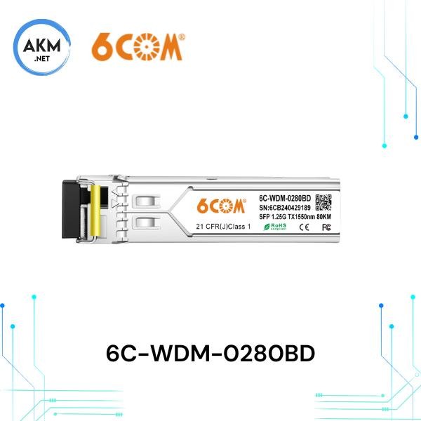 6Com 6C-Wdm-0280Bd Bidi Sfp Tx/1550Nm-Rx 80Km Smf Transceiver Sfp 1.25G 80Km - 6C-Wdm-0280Bd
