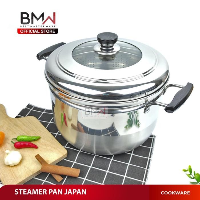 24Cm Panci Kukus Stainless Steel Dandang Panci Steamer Langseng Sarangan