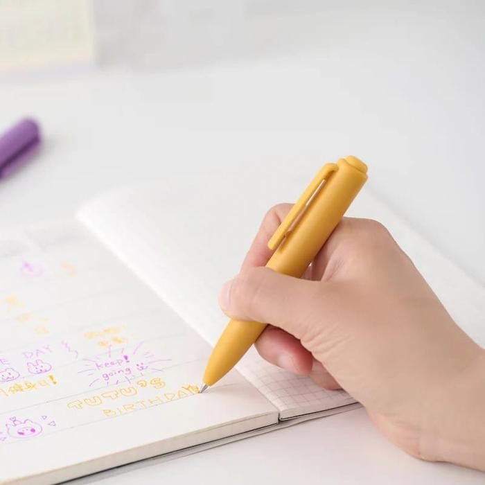 

NEW! MUJI COMPACT GEL INK BALLPOINT / POCKET PEN KNOCK TYPE - BOLPEN