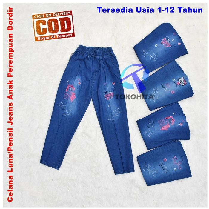 

Luna Pensil Jeans Anak Perempuan Bordir Usia 1-12 Tahun