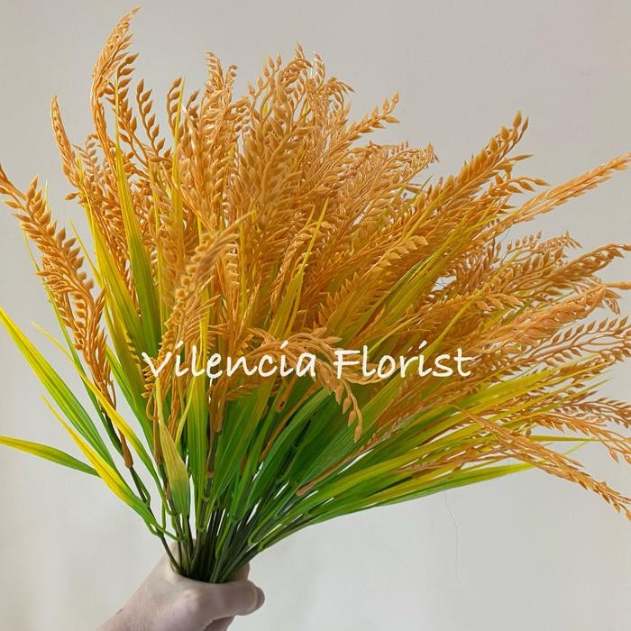 Rumput padi ilalang plastik palsu imitasi artificial dekorasi