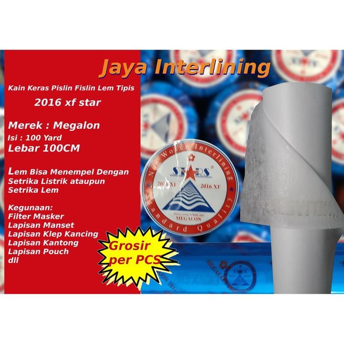 Kain Keras Interlining Lem Tipis FIslin Vislin Pislin 2016 100 YARD