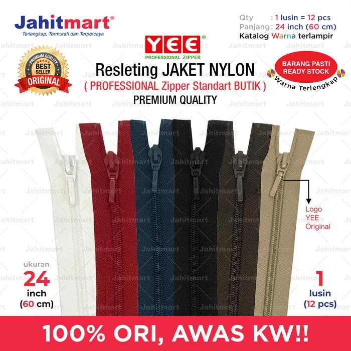 RESLETING JAKET GIGI HALUS "YEE" / JAKET NYLON 24 INCI (60CM) "LUSIN"