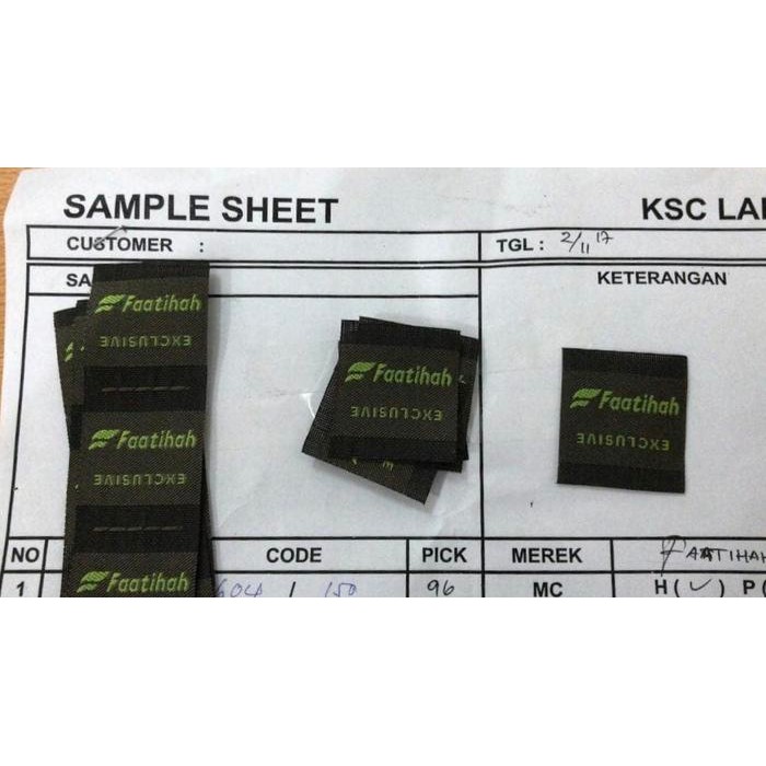 

Woven label damask ( paket 2000 pc)