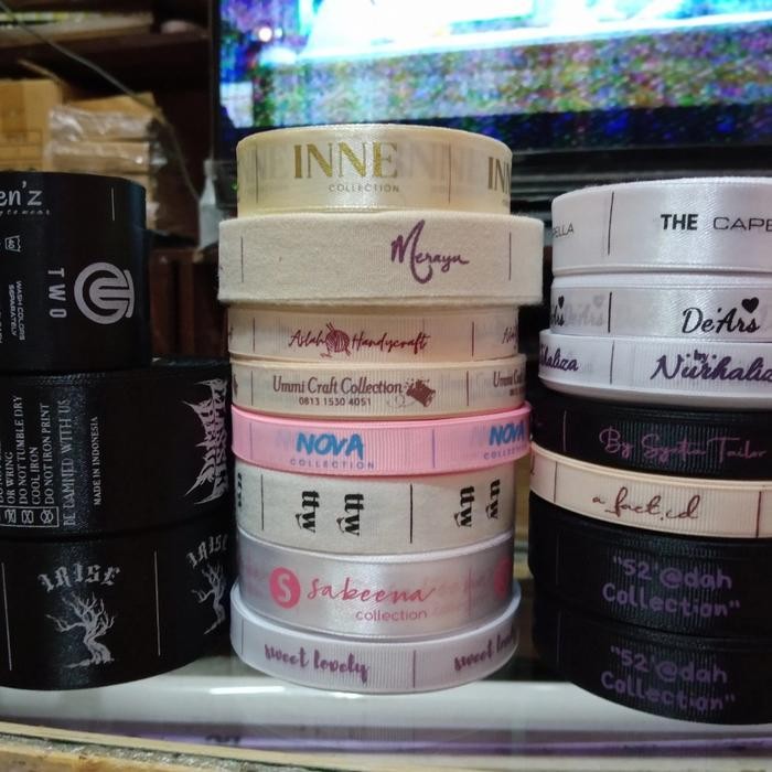 

Label Baju Custom Satin Dan Grossgrain