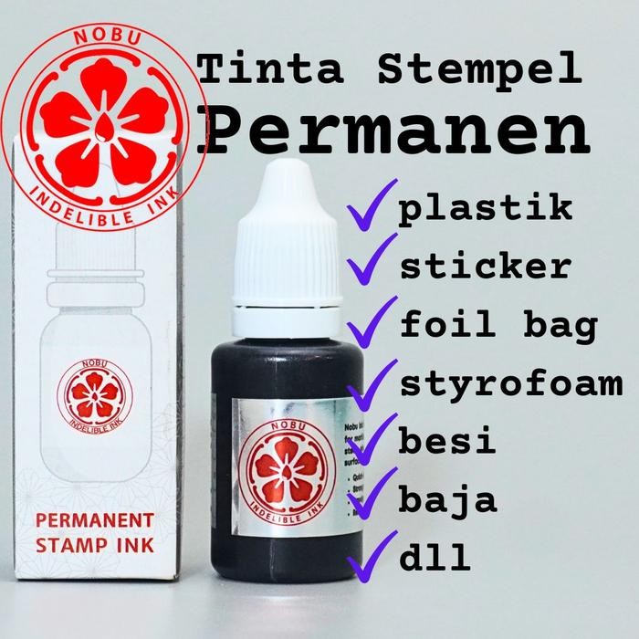 

Nobu Ink - Tinta stempel permanen ke plastik kemasan label sticker, foil, besi - tanggal kadaluarsa,