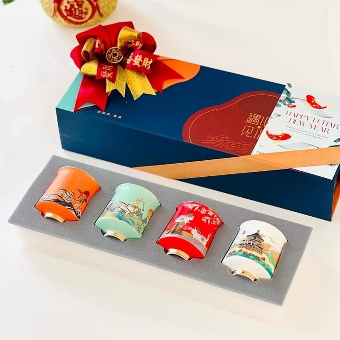 

Kado Hadiah Imlek SIN CIA CNY Gift Hampers 2025 Premium Chinese Tea Cup Set