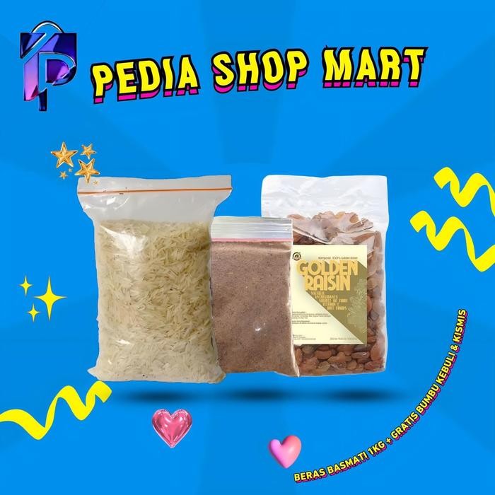 

Beras Basmati 1kg + Gratis Bumbu Kebuli & Kismis Organik Arabian Food