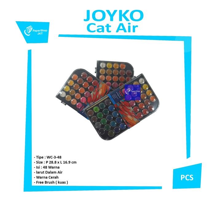 

JOYKO Watercolor Set Cat Air WC-3 Isi 48 Warna - WC-3-48 [ PALLETE ]