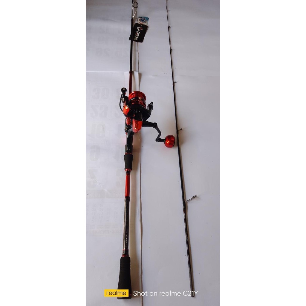 Paket Joran Daido Emperor 702 Redbass 1000 2000