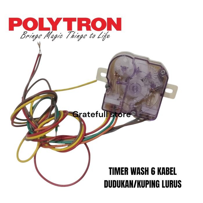 Timer pencuci 6 kabel mesin cuci Polytron 2 tabung