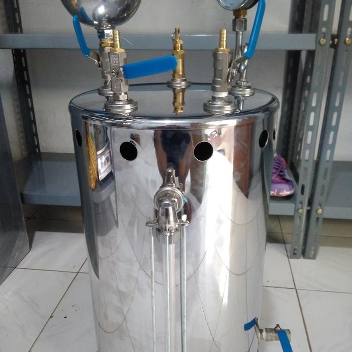setrika uap boiler laundry konveksi 20 liter tabung+kompor saja