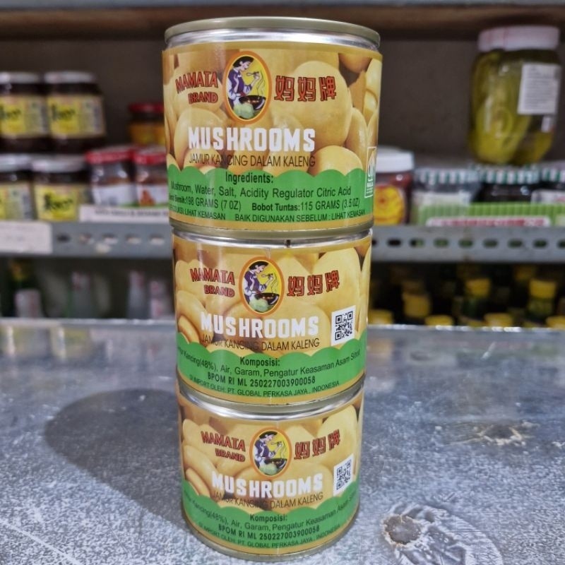 

JAMUR KANCING KECIL 198 gr / MAKANAN KALENG MAMATA BRAND MUSHROOMS JAMUR KANCING 198GR / Jamur Kancing Kaleng Mamata / Kaleng Jamur Siap Masak / Mushroom Mamata 198 gr / Jamur Kecil Kaleng