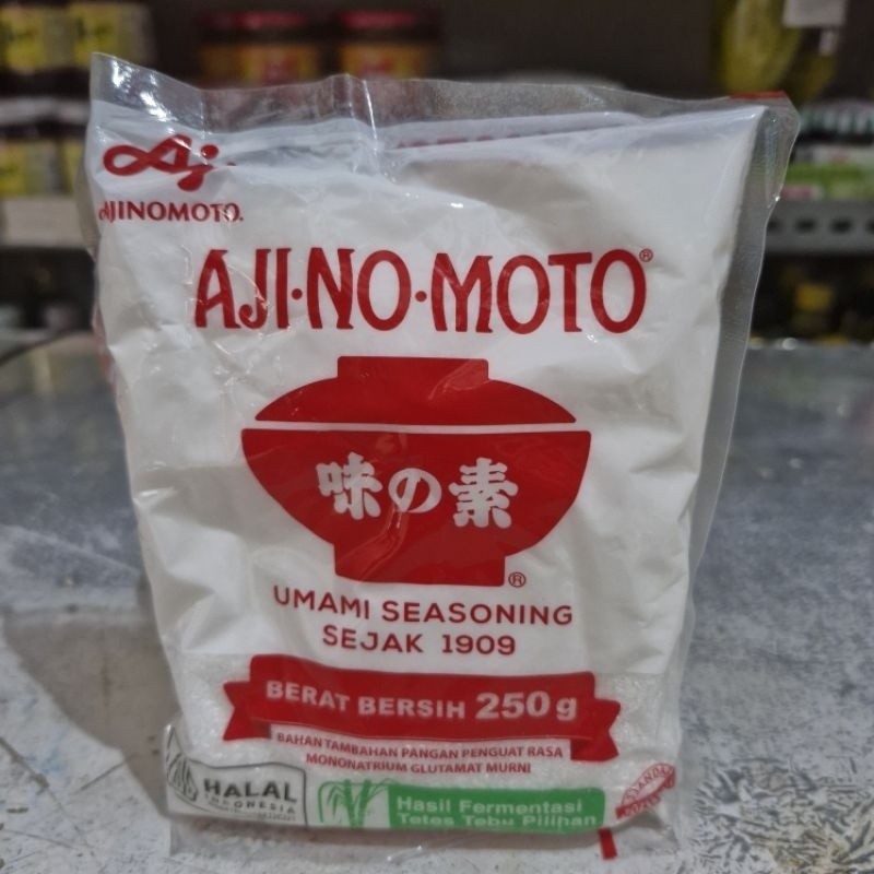 

AJI-NO-MOTO® Penyedap Rasa MSG Ajinomoto 250g / Ajinomoto MSG 250 gr / Micin Ajinomoto Premium / Penyedap Masakan Jepang