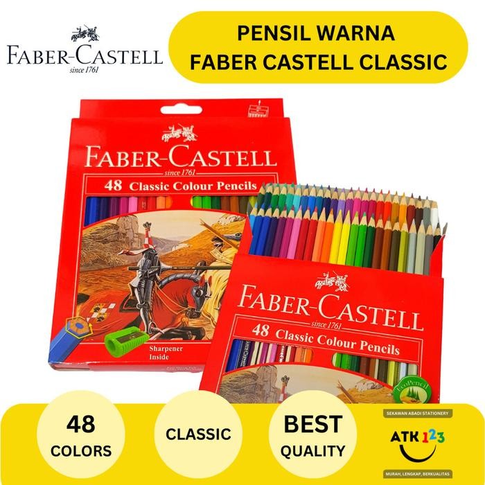 

Pensil Warna Colour Pencil Faber Castell 12 / 24 / 36 / 48 Classic Series