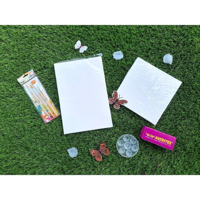 

JUAL PAKET LUKIS LENGKAP MURAH, kanvas ukuran 20x20cm dan 30x20cm