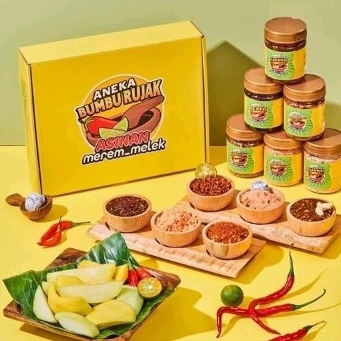 

Glx Mangga Muda 1 KILO + Aneka Bumbu Rujak Lengkap ( isi 6 toples )