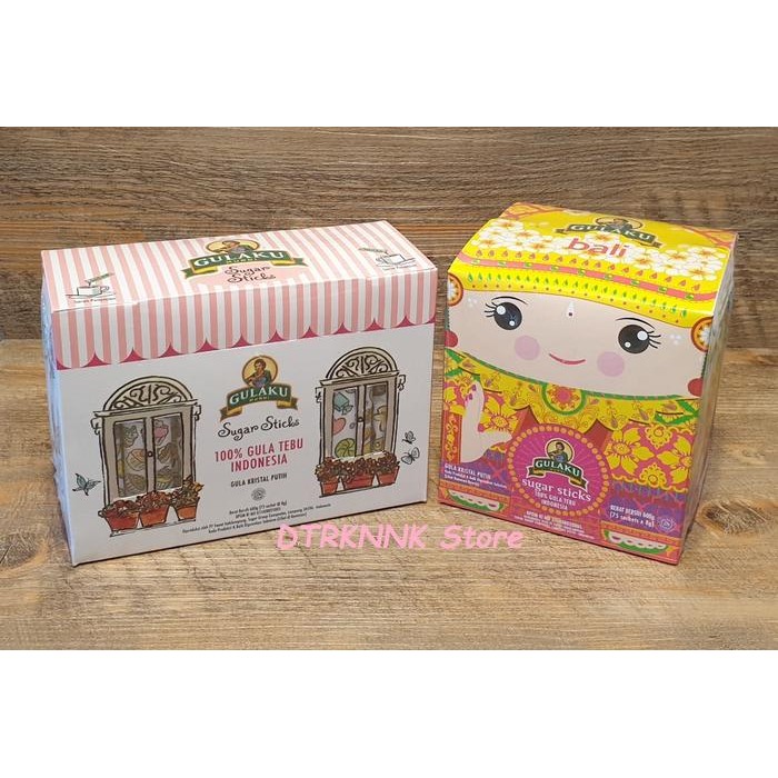 

FyZ GULAKU Sugar Sticks Gula Stik 75 Sachet @ 8gr ( PARIS / BALI )