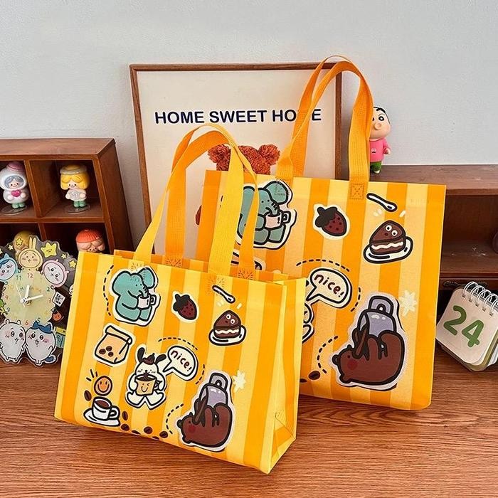 Tas Belanja / Tote Bag Spunbond/ Goodie Bag Spunbond /Tas Spunbond /Kain Motif Premium Kantong Jumbo