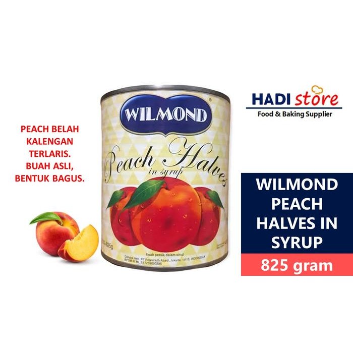 

Gdh WILMOND PEACH HALVES - BUAH PERSIK KALENG - 825 GR