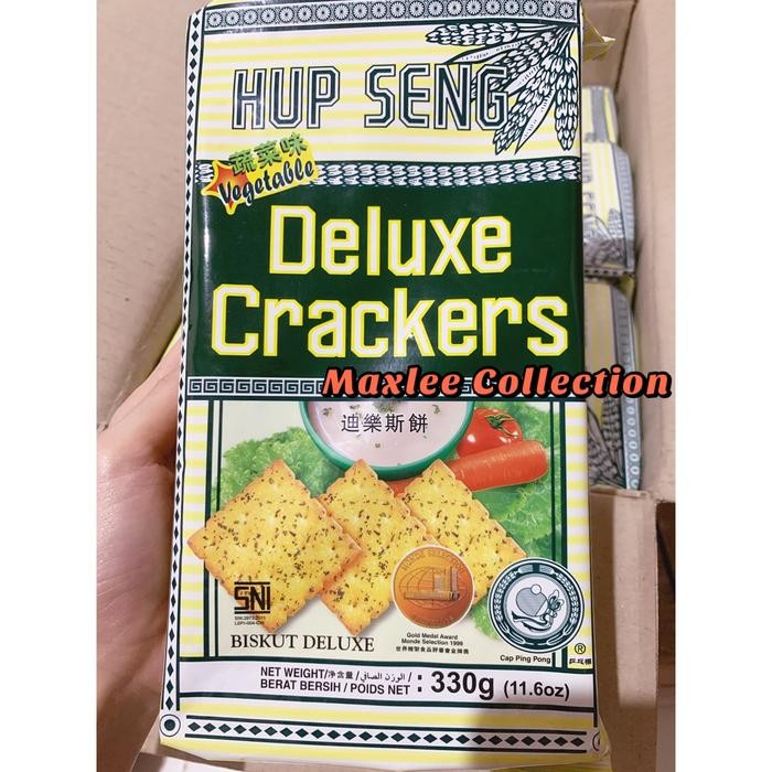 

Ger Hup Seng Deluxe Crackers 330gr Vegetable / biskuit sayuran
