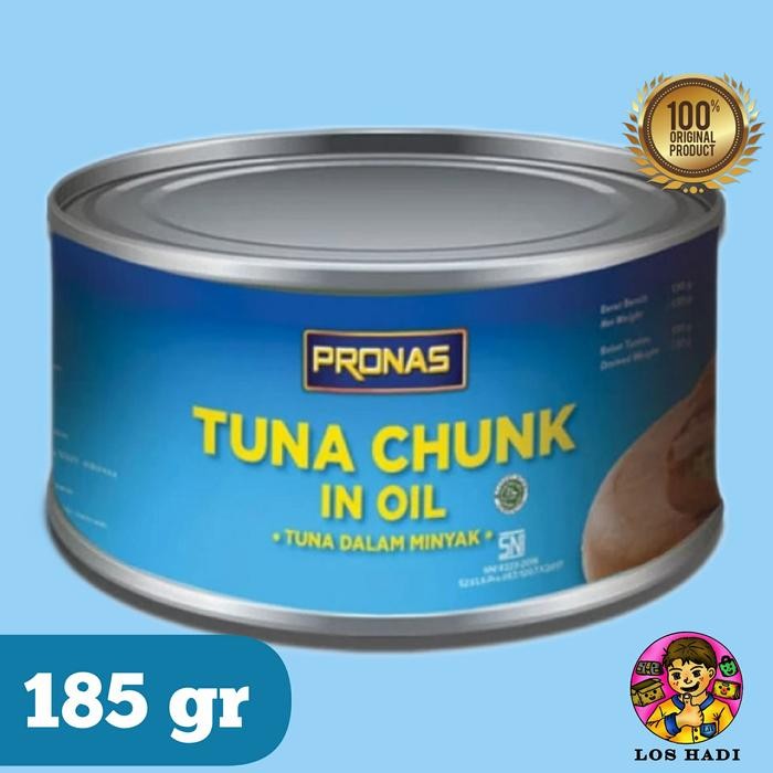 

Gdh Sarden Pronas Daging Ikan Tuna Chunk in Oil 185 g dengan kaleng EOE