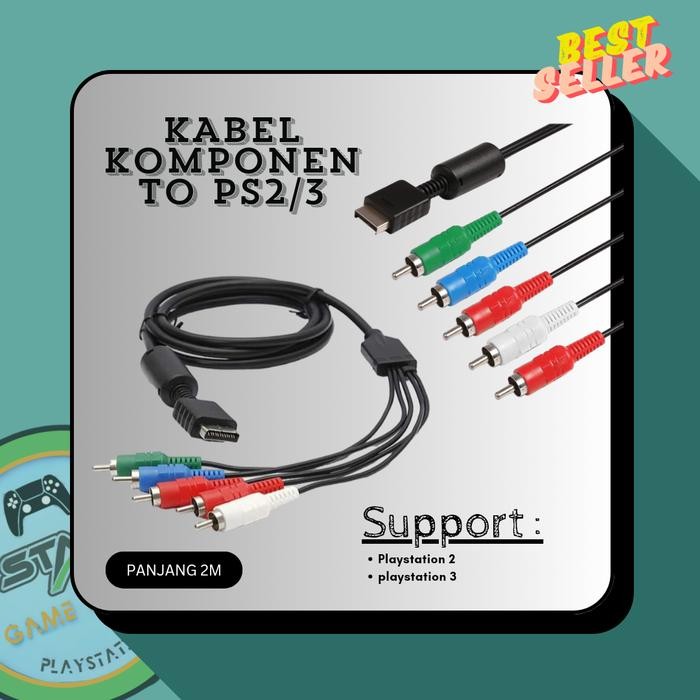 Kabel Component Komponen Av Ps2 Ps3 Di Tv Led Accessories Game