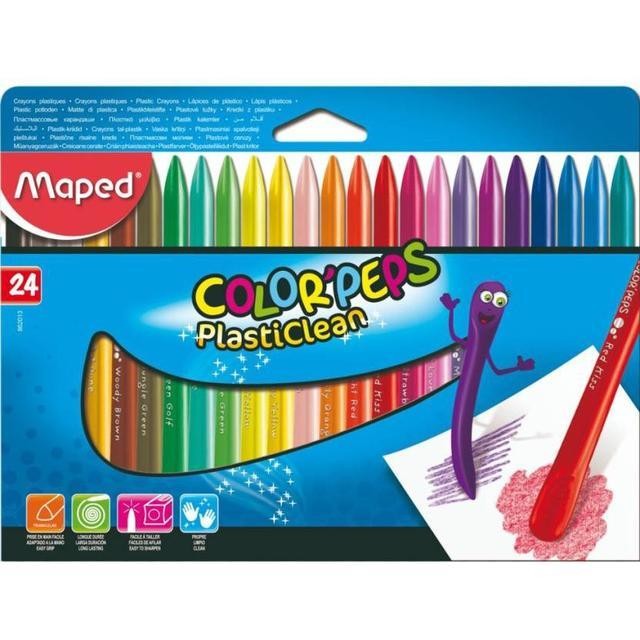 

Maped Plasticlean Crayon 24' - Cardboard Gratisongkir