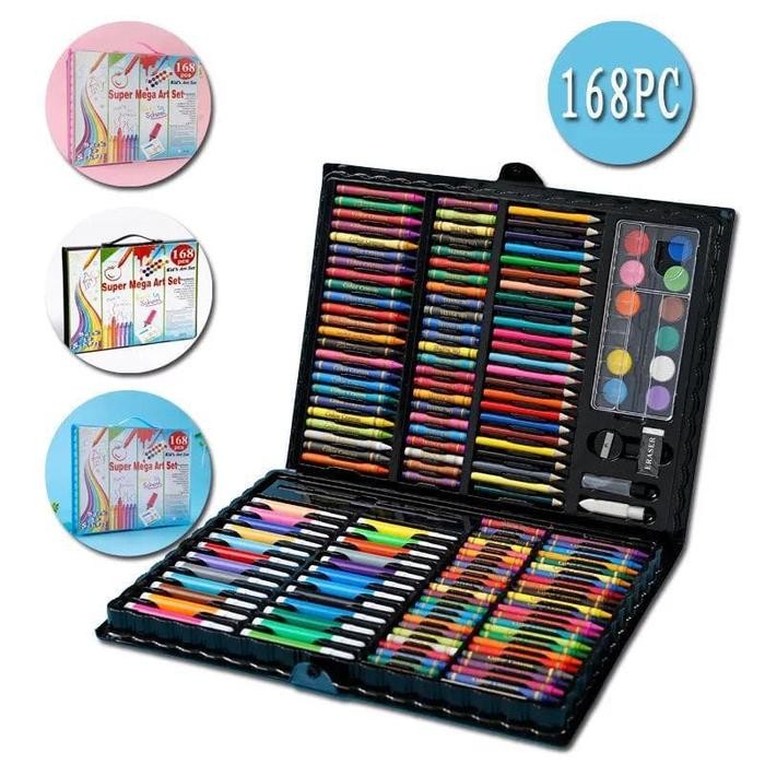 

Super Mega Art Set Crayon Set 168 Menggambar Gratisongkir