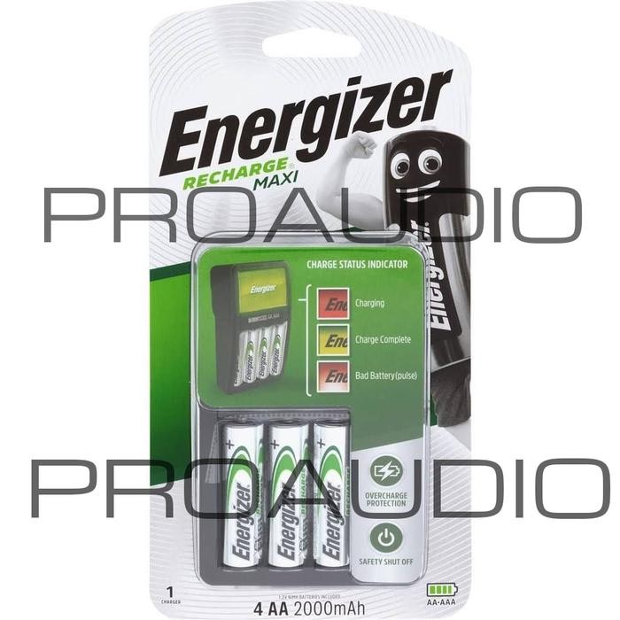 NEW CAS BATERAI ENERGIZER MAXI ( + 4 BATERE CHARGE AA ) RECHARGE 2000 MAH