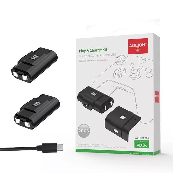 AOLION Baterai Battery Play Charge Kit Xbox One S Xbox Series S X 2pcs