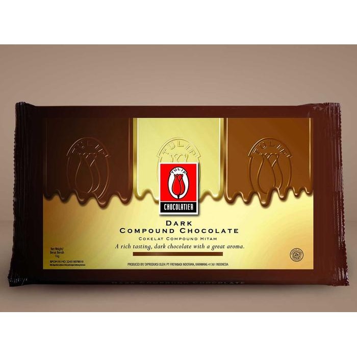 

Ger tulip dark chocolate 1 kg blok