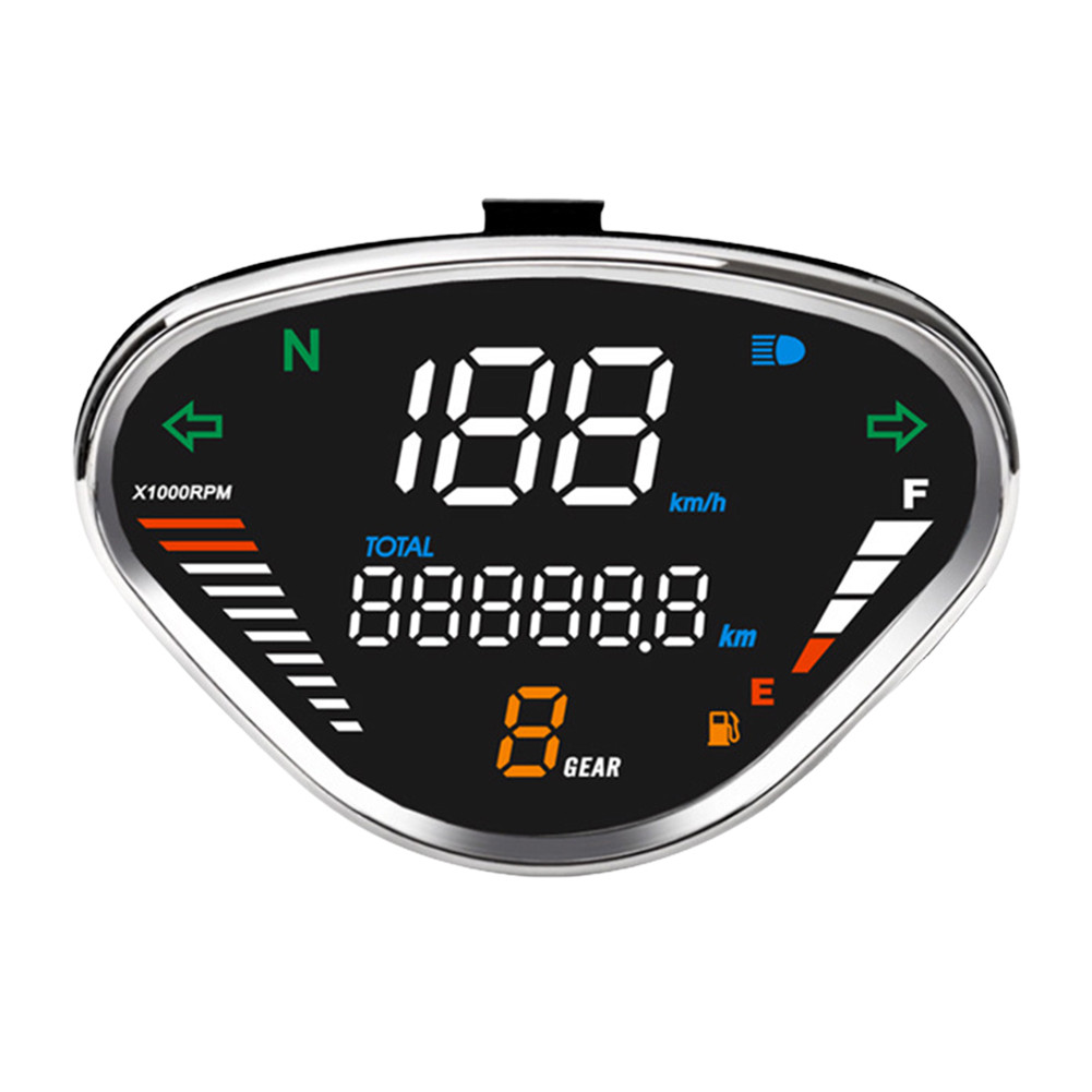 Motorbike Tachometer Odometer Motorcycle Meter LCD Display Digital Speedometer Tachometer for Honda 