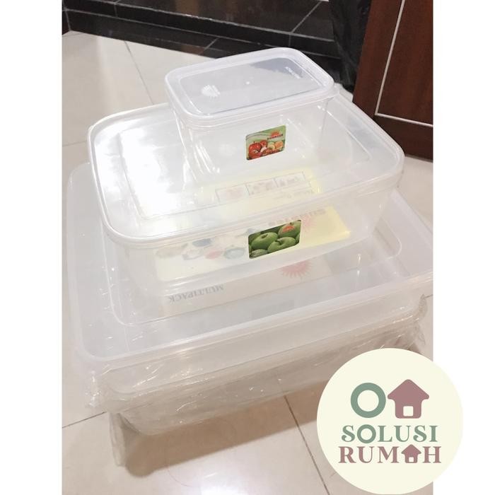 Kotak Plastik Bening Multipack Besar - 7000 ml - Kotak Donat / Makan